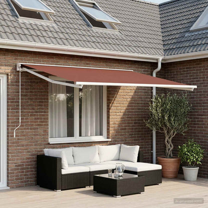 vidaXL Awning Replacement Fabric Brown 400 x 200 cm Polyester 1