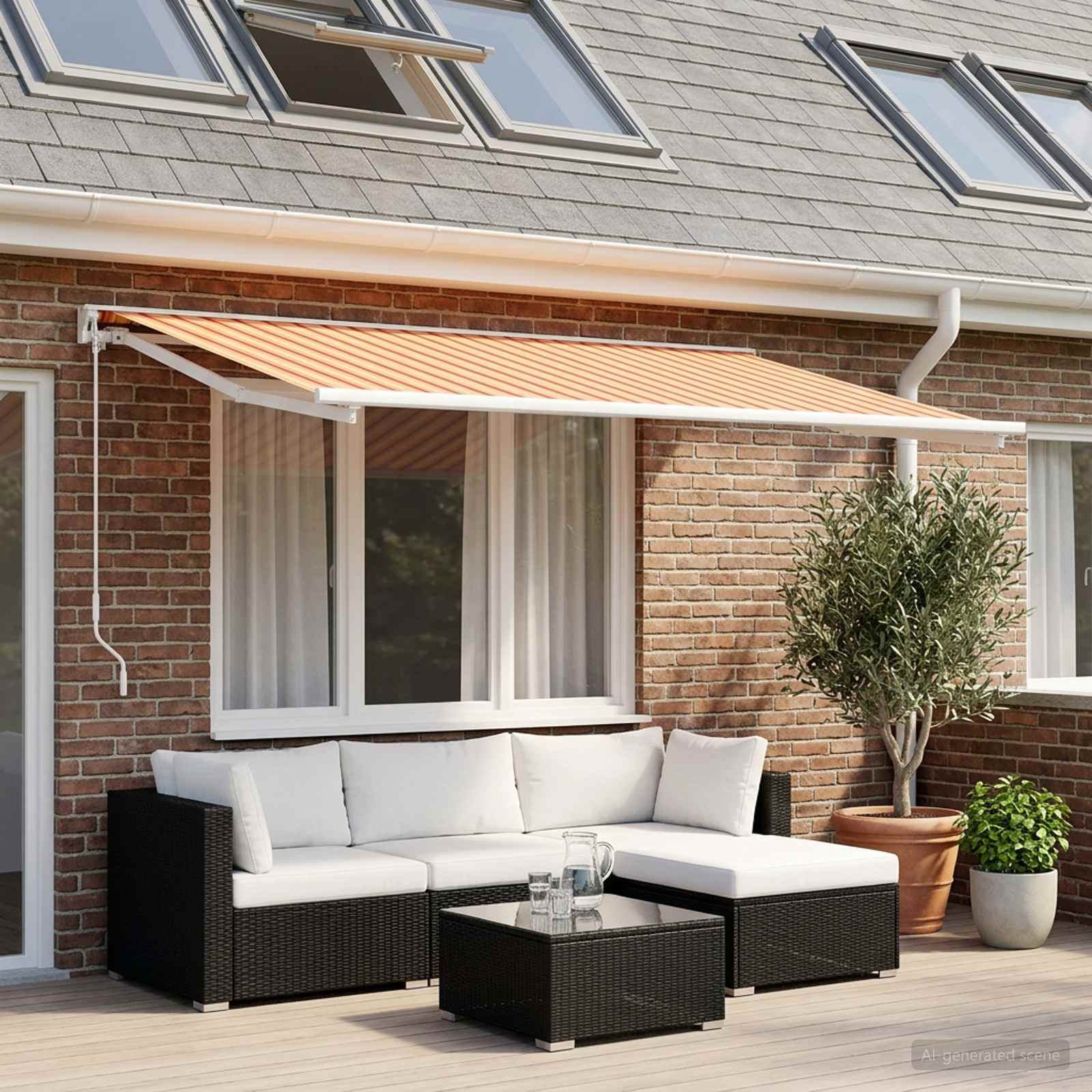 vidaXL Awning Replacement Fabric Multicolour 400 x 200 cm Polyester 1