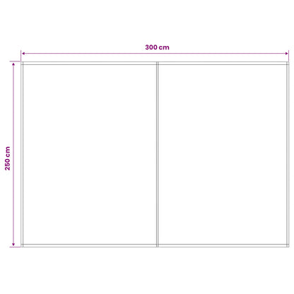 vidaXL Awning Replacement Fabric Red and White 300 x 250 cm Polyester 5