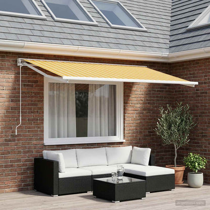 vidaXL Awning Replacement Fabric Orange and Black 250 x 200 cm 1