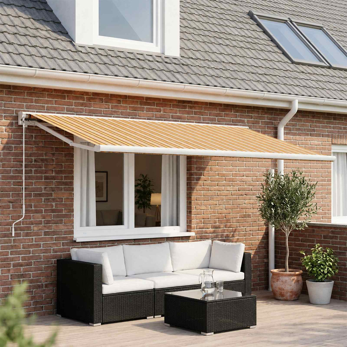 vidaXL Awning Replacement Fabric 500 x 300 cm Polyester