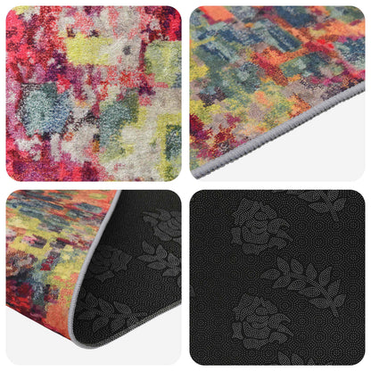 vidaXL Rug Runner LESAKA Colourful 100 x 450 cm Diamond Velvet 3