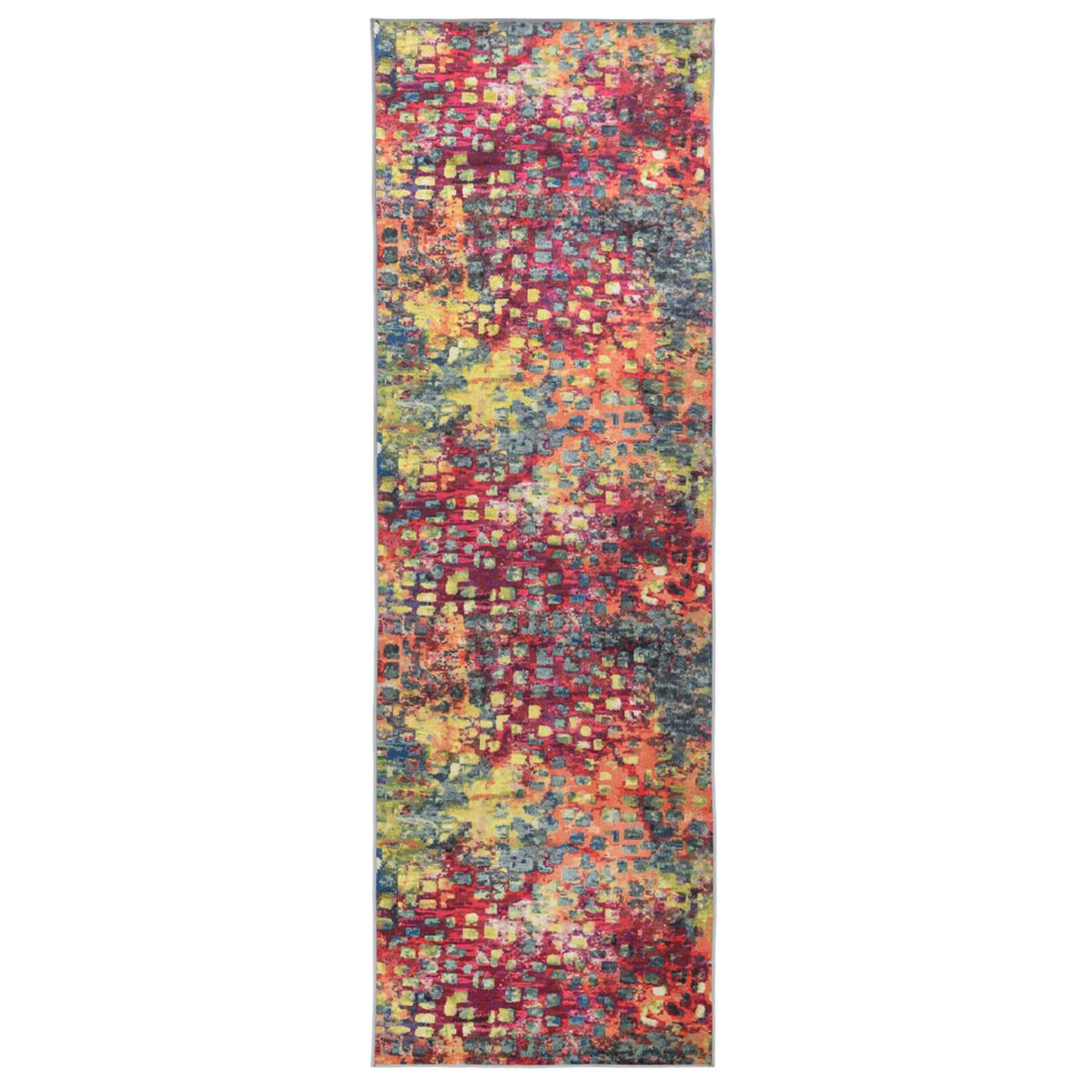 vidaXL Rug Runner LESAKA Colourful 100 x 450 cm Diamond Velvet 2