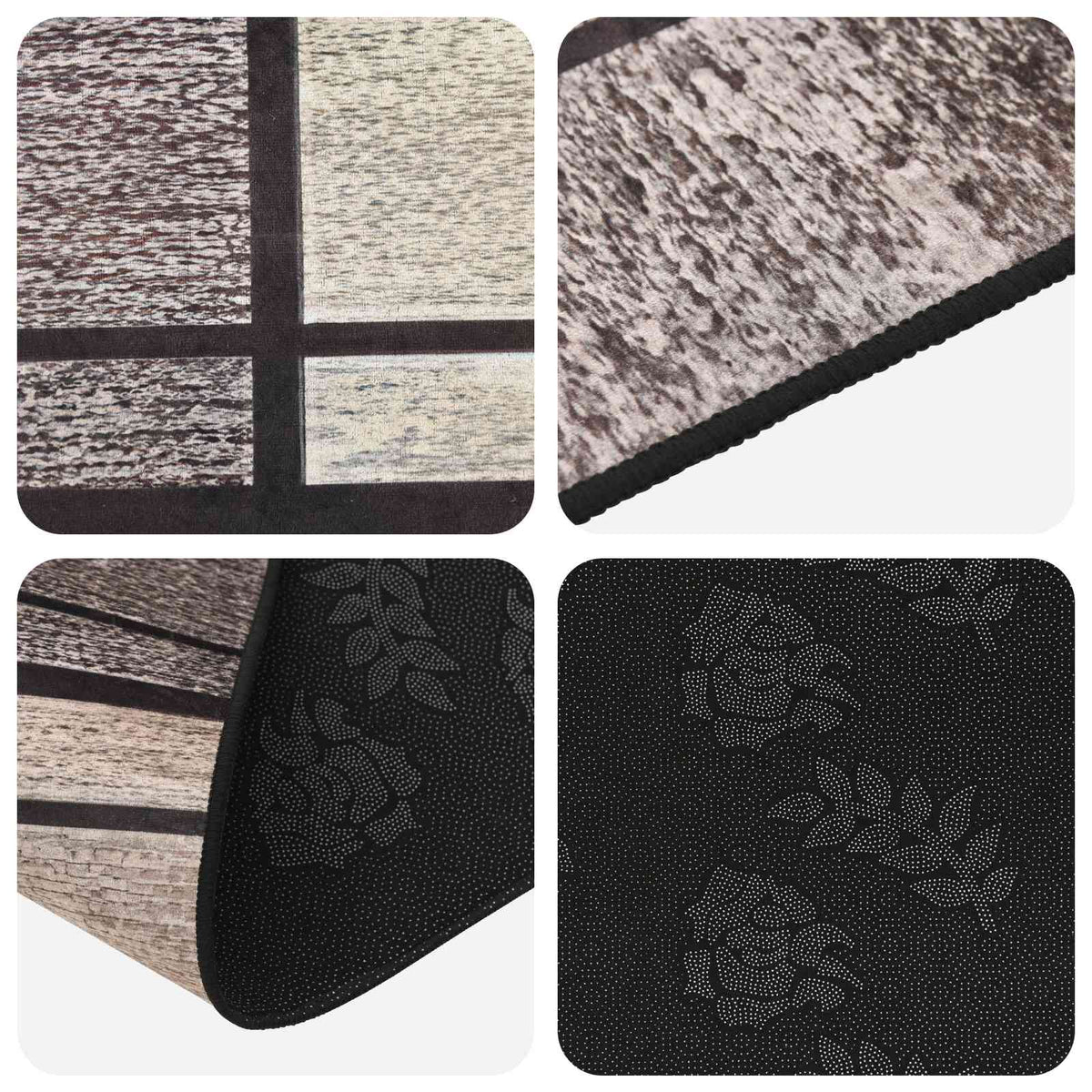 vidaXL Rug Runner LESAKA Brown 100 x 450 cm Diamond Velvet 3