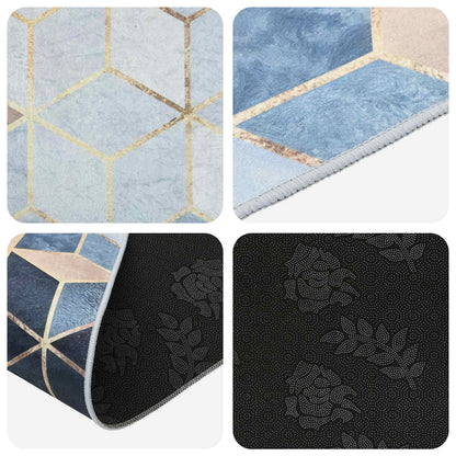 vidaXL Rug Runner LESAKA Silver 100 x 450 cm Diamond Velvet 3