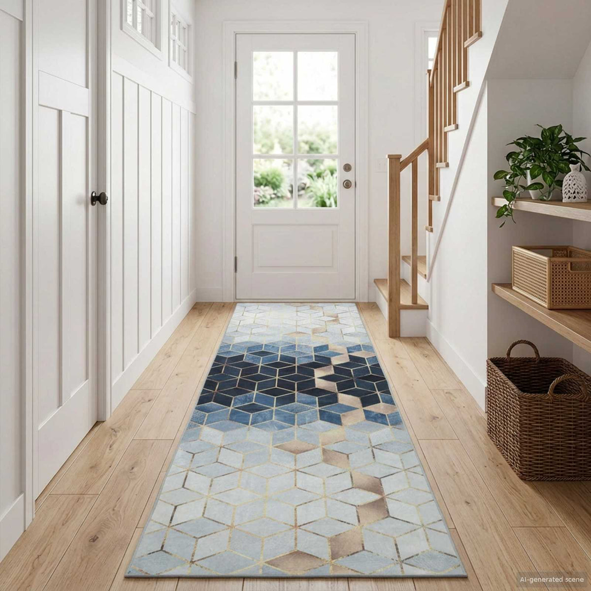 vidaXL Rug Runner LESAKA Silver 100 x 450 cm Diamond Velvet 1