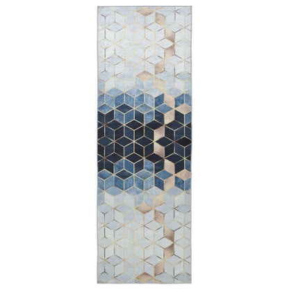 vidaXL Rug Runner LESAKA Silver 100 x 450 cm Diamond Velvet 2