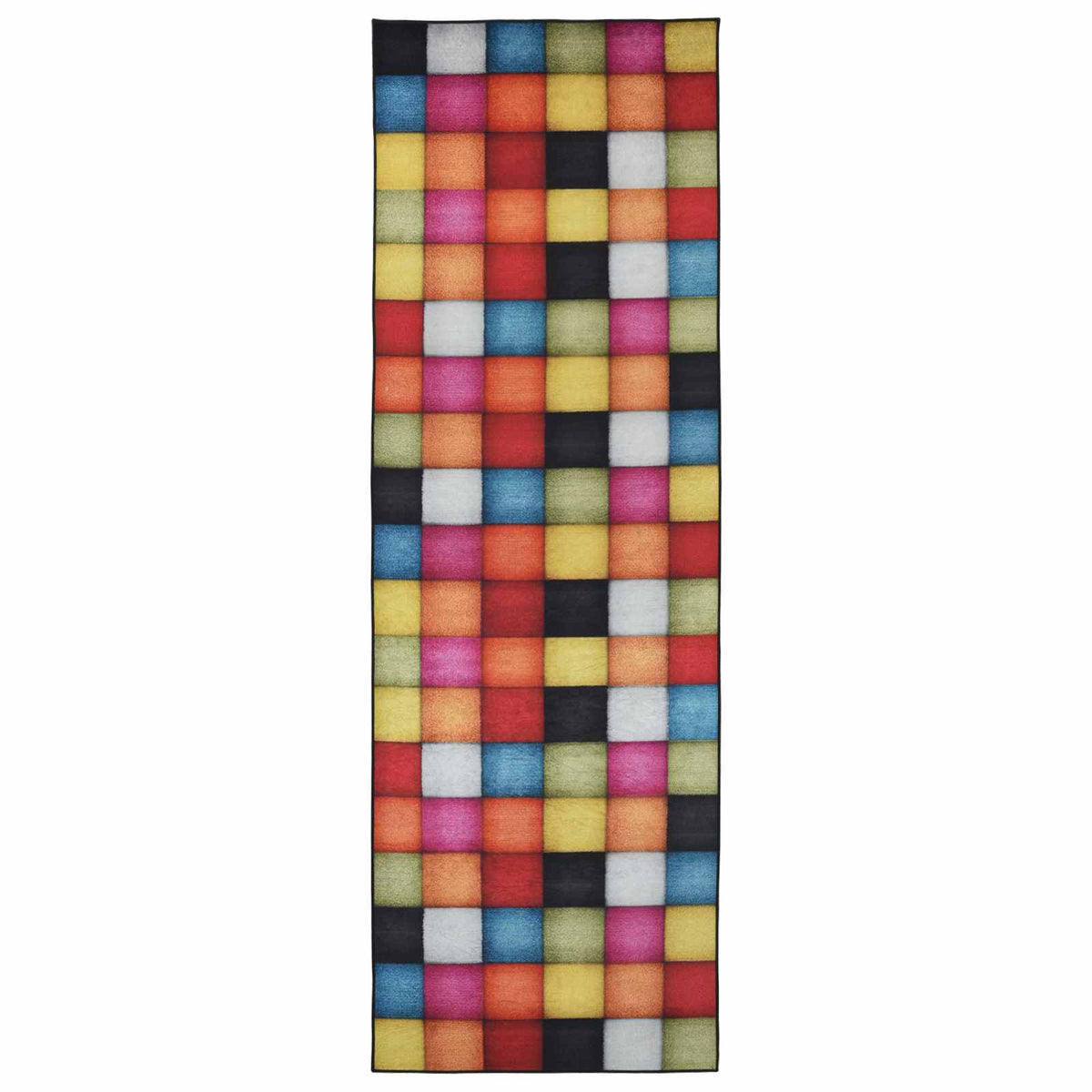 vidaXL Rug Runner LESAKA Colourful 100 x 450 cm Diamond Velvet 2