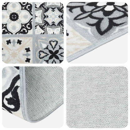 vidaXL Rug Runner ORIZ 1150 gsm Grey and Black 3