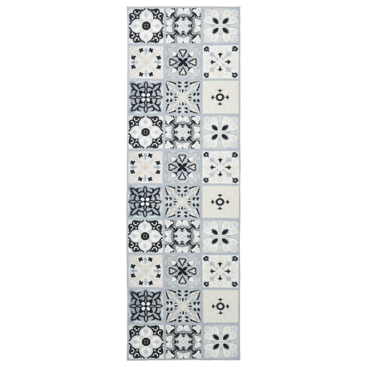 vidaXL Rug Runner ORIZ 1150 gsm Grey and Black 2