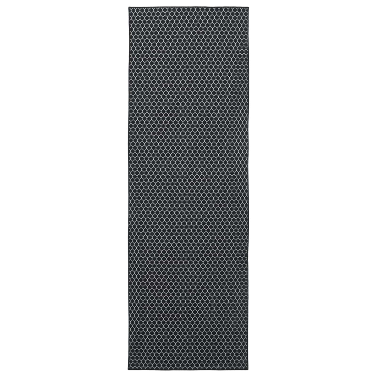 vidaXL Rug Runner ORIZ 1150 gsm Black Mesh Pattern 2