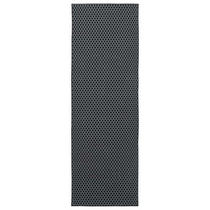vidaXL Rug Runner ORIZ 1150 gsm Black Mesh Pattern 2