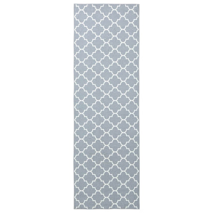 vidaXL Rug Runner ORIZ 1150 gsm Grey and White 2