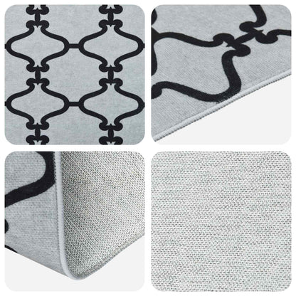vidaXL Rug Runner ORIZ 1150 gsm Grey Mesh Pattern 3