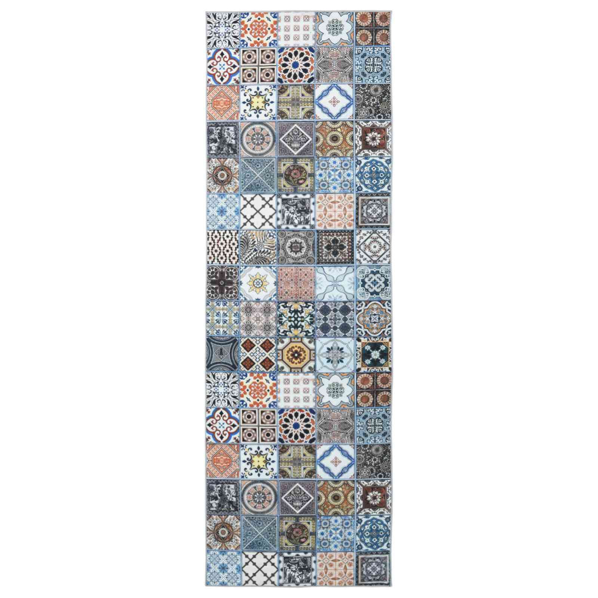 vidaXL Rug Runner ORIZ 1150 gsm Blue 100% polyester chemical fiber 2