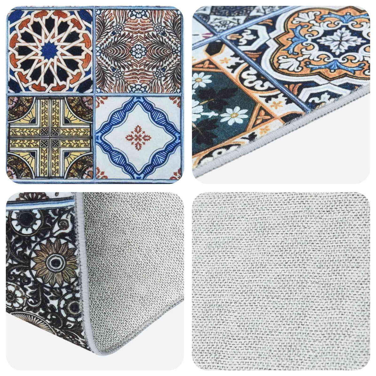 vidaXL Rug Runner ORIZ 1150 gsm Blue 100% polyester chemical fiber 3