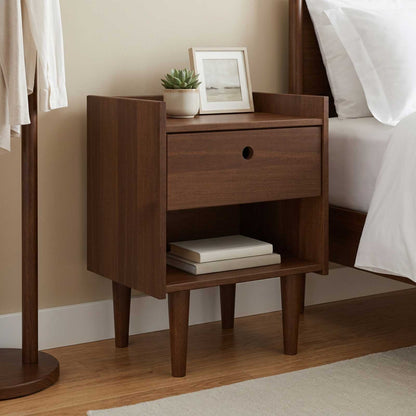 vidaXL Bedside Table BILBAO Dark Caramel 45 x 35 x 59 cm 1