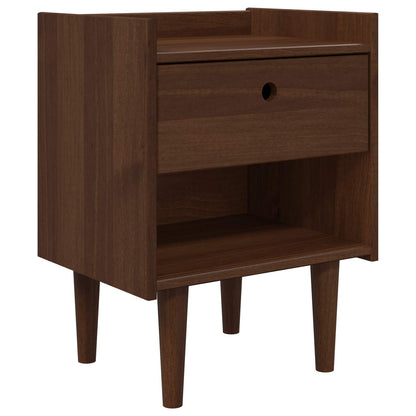 vidaXL Bedside Table BILBAO Dark Caramel 45 x 35 x 59 cm 2