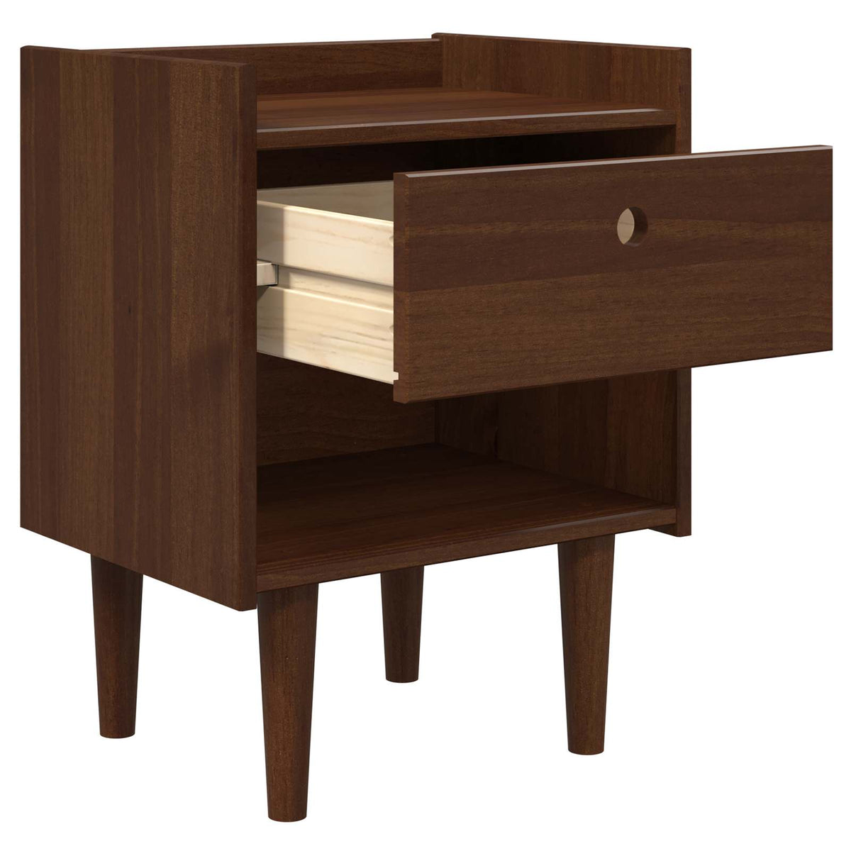 vidaXL Bedside Table BILBAO Dark Caramel 45 x 35 x 59 cm 3