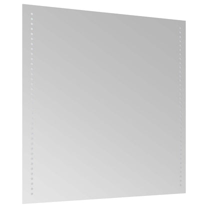 vidaXL LED Bathroom Mirror Transparent 60 x 60 cm Tempered Glass 4