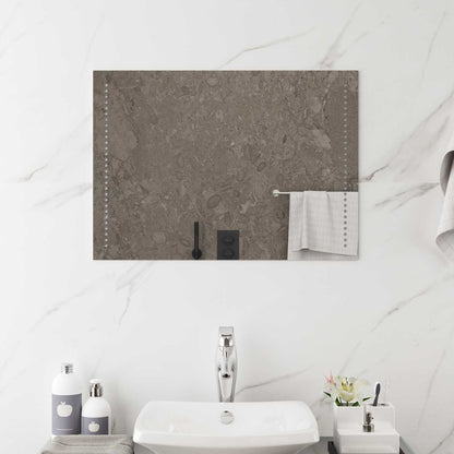 vidaXL LED Bathroom Mirror Transparent 70 x 50 cm Tempered Glass 1