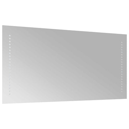 vidaXL LED Bathroom Mirror Transparent 80 x 40 cm Tempered Glass 4