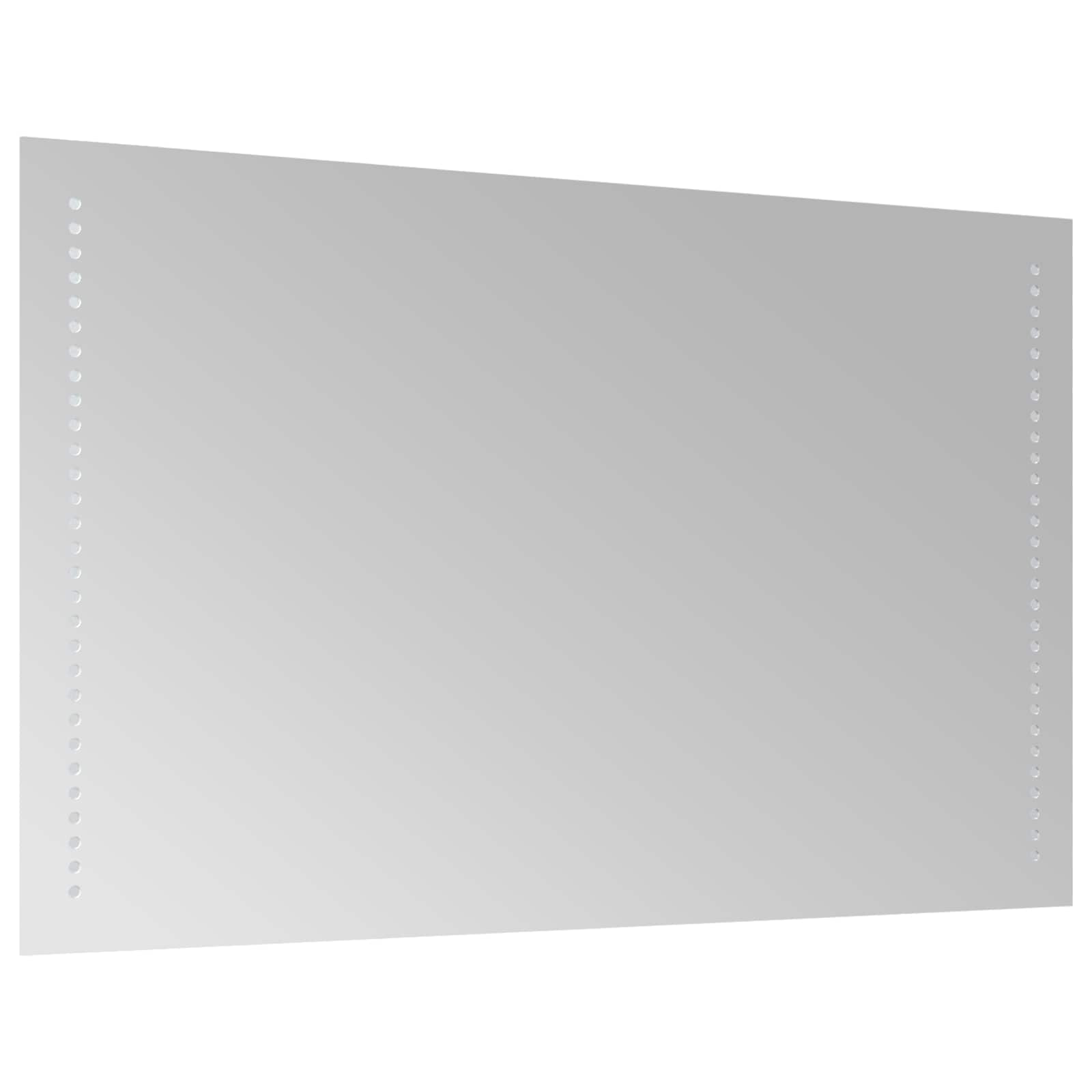 vidaXL LED Bathroom Mirror Transparent 80 x 50 cm Tempered Glass 4