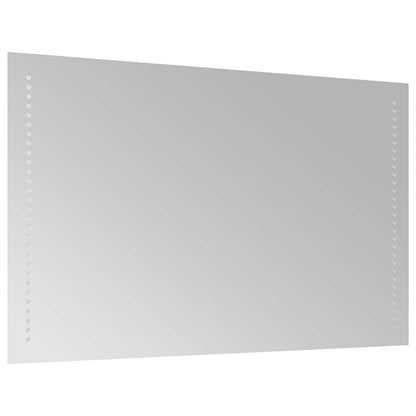 vidaXL LED Bathroom Mirror Transparent 80 x 50 cm Tempered Glass 4
