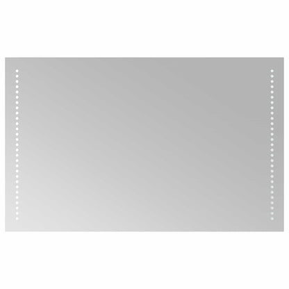 vidaXL LED Bathroom Mirror Transparent 80 x 50 cm Tempered Glass 2
