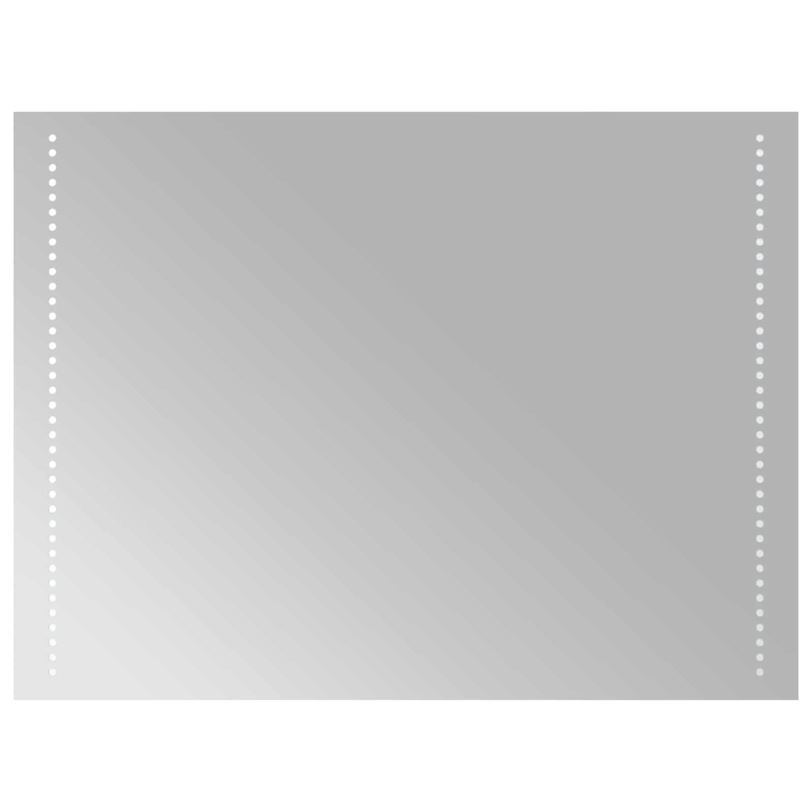 vidaXL LED Bathroom Mirror Transparent 80 x 60 cm Tempered Glass 2
