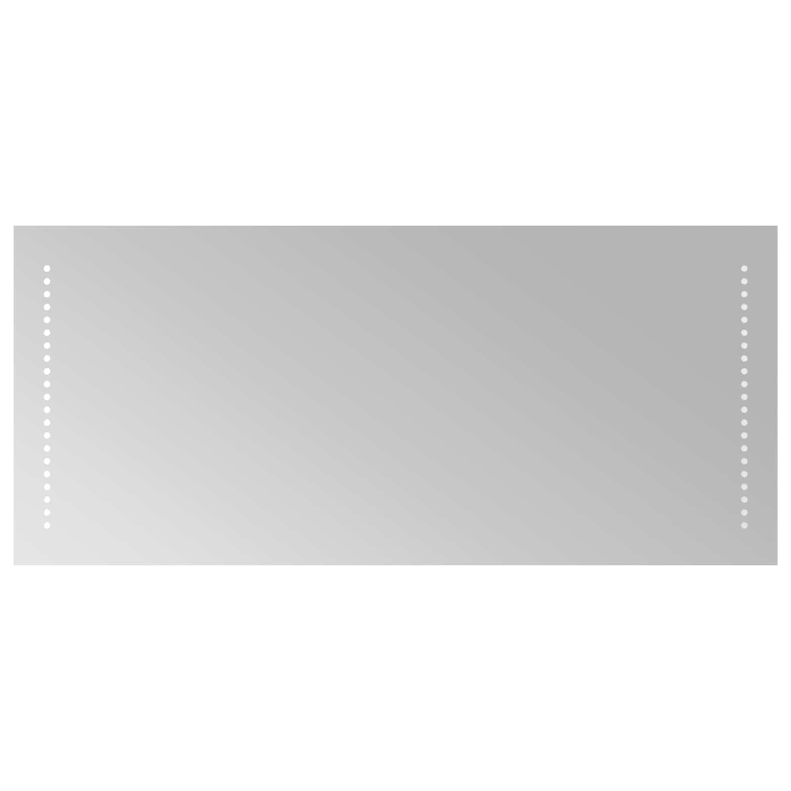 vidaXL LED Bathroom Mirror Transparent 90 x 40 cm Tempered Glass 2