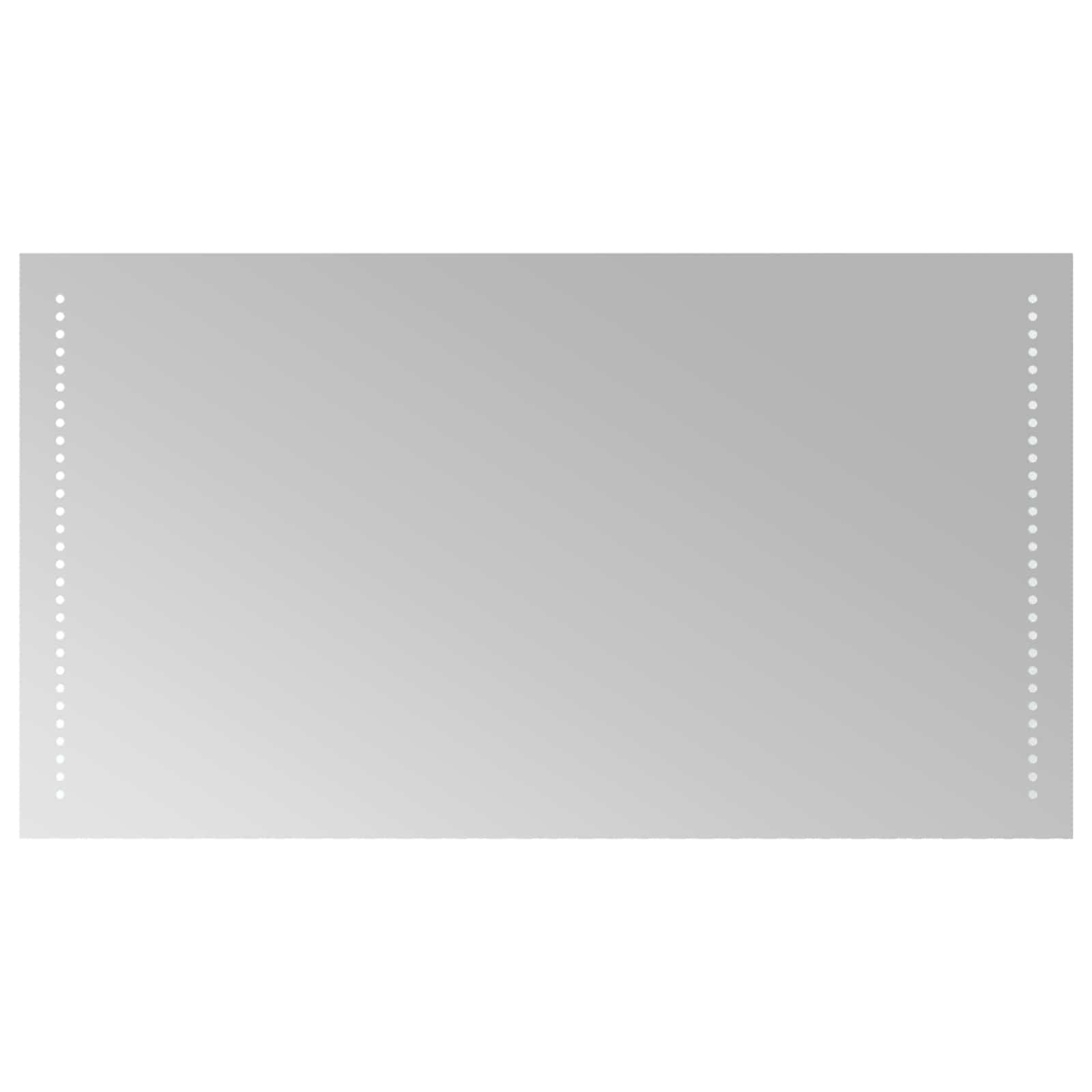 vidaXL LED Bathroom Mirror Transparent 90 x 50 cm Tempered Glass 2