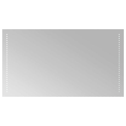 vidaXL LED Bathroom Mirror Transparent 90 x 50 cm Tempered Glass 2