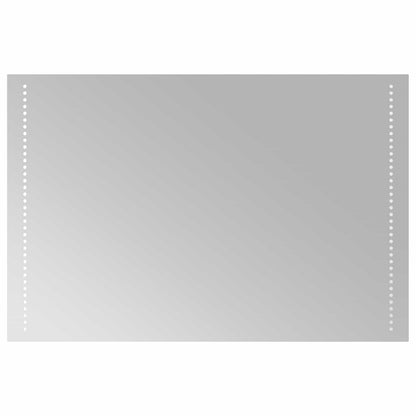 vidaXL LED Bathroom Mirror Transparent 90 x 60 cm Tempered Glass 2