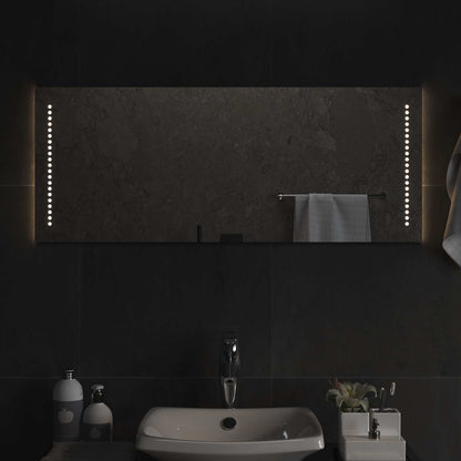 vidaXL LED Bathroom Mirror Transparent 100 x 40 cm Tempered Glass 3