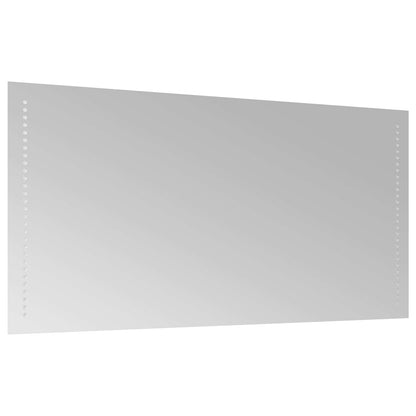 vidaXL LED Bathroom Mirror Transparent 100 x 50 cm Tempered Glass 4