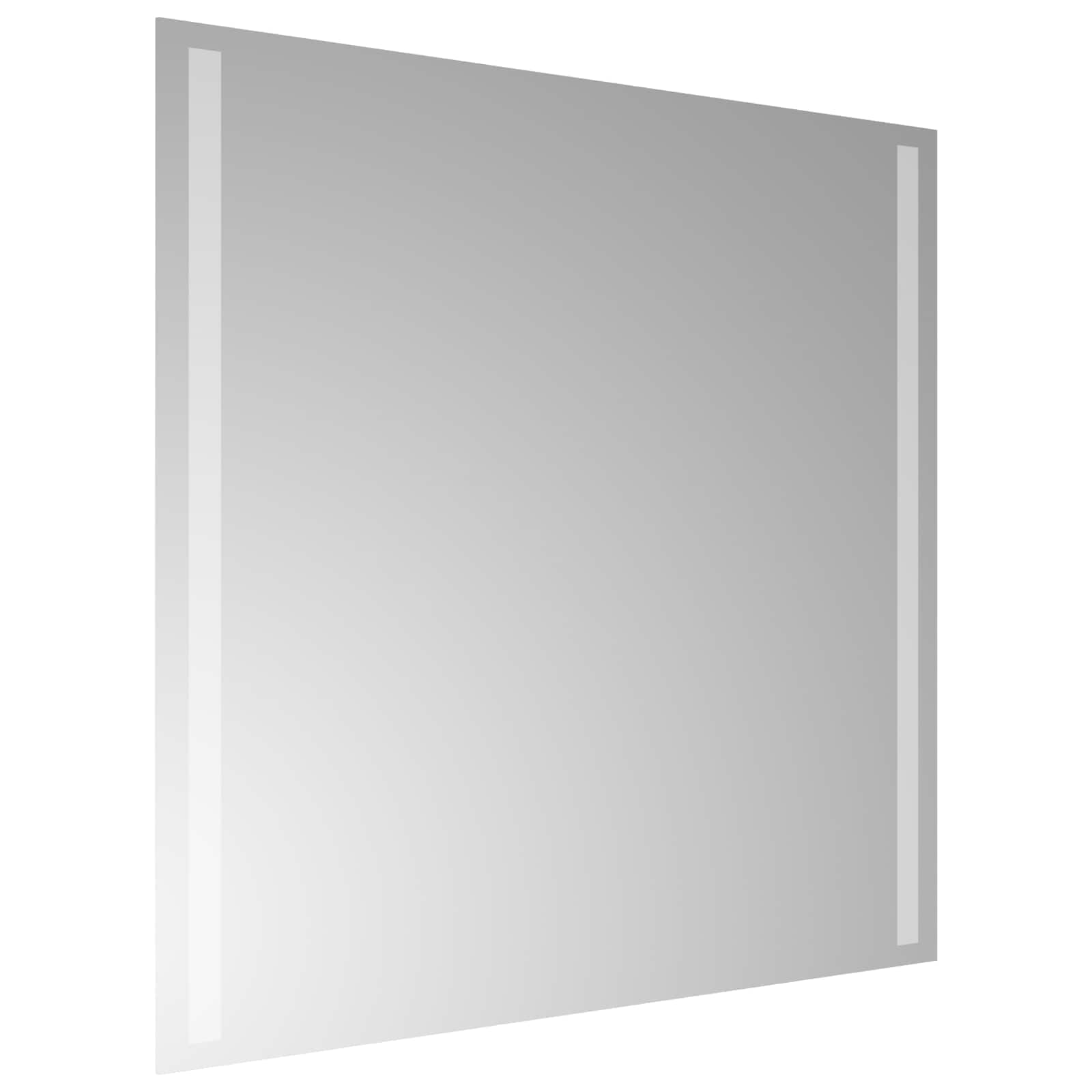 vidaXL LED Bathroom Mirror Transparent 60 x 60 cm Tempered Glass 4