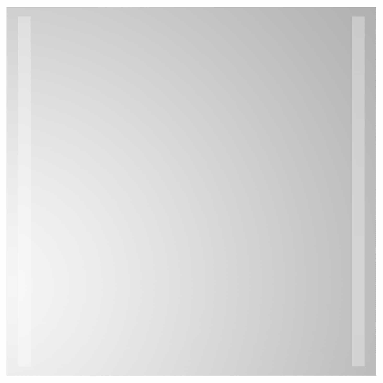 vidaXL LED Bathroom Mirror Transparent 60 x 60 cm Tempered Glass 2