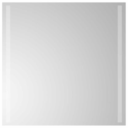 vidaXL LED Bathroom Mirror Transparent 60 x 60 cm Tempered Glass 2