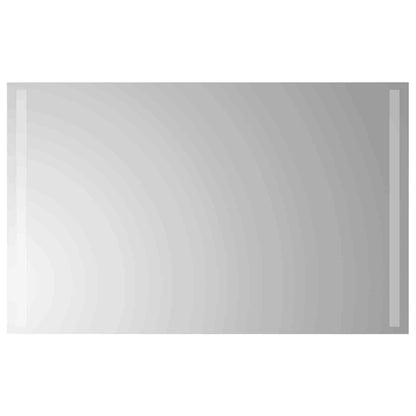 vidaXL LED Bathroom Mirror Transparent 80 x 50 cm Tempered Glass 2