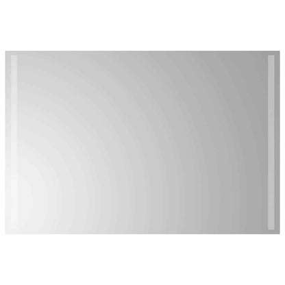 vidaXL LED Bathroom Mirror Transparent 90 x 60 cm Tempered Glass 2