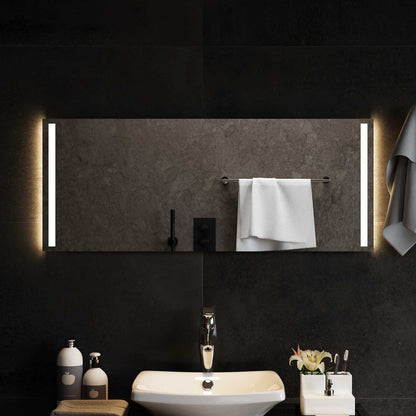 vidaXL LED Bathroom Mirror Transparent 100 x 40 cm Tempered Glass 3