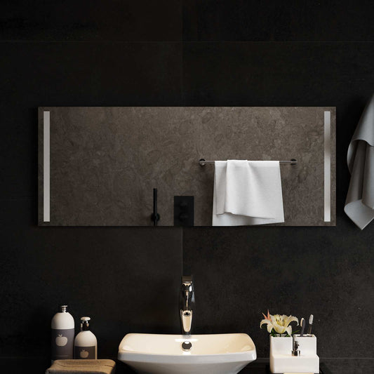 vidaXL LED Bathroom Mirror Transparent 100 x 40 cm Tempered Glass 1