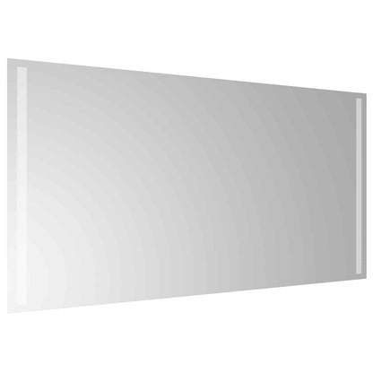 vidaXL LED Bathroom Mirror Transparent 100 x 50 cm Tempered Glass 4
