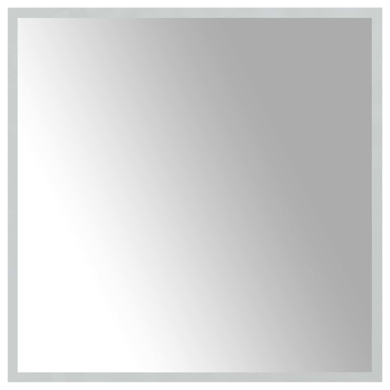vidaXL LED Bathroom Mirror Transparent 60 x 60 cm Tempered Glass 2