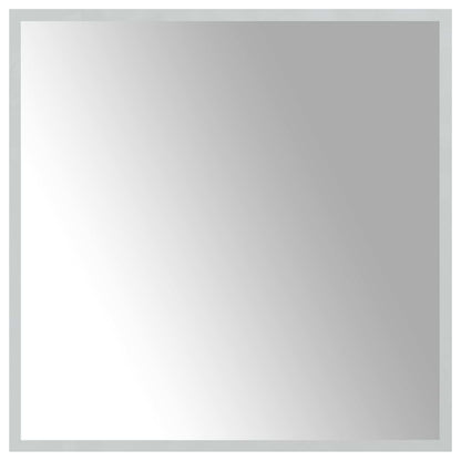 vidaXL LED Bathroom Mirror Transparent 60 x 60 cm Tempered Glass 2