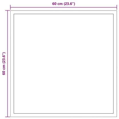 vidaXL LED Bathroom Mirror Transparent 60 x 60 cm Tempered Glass 5