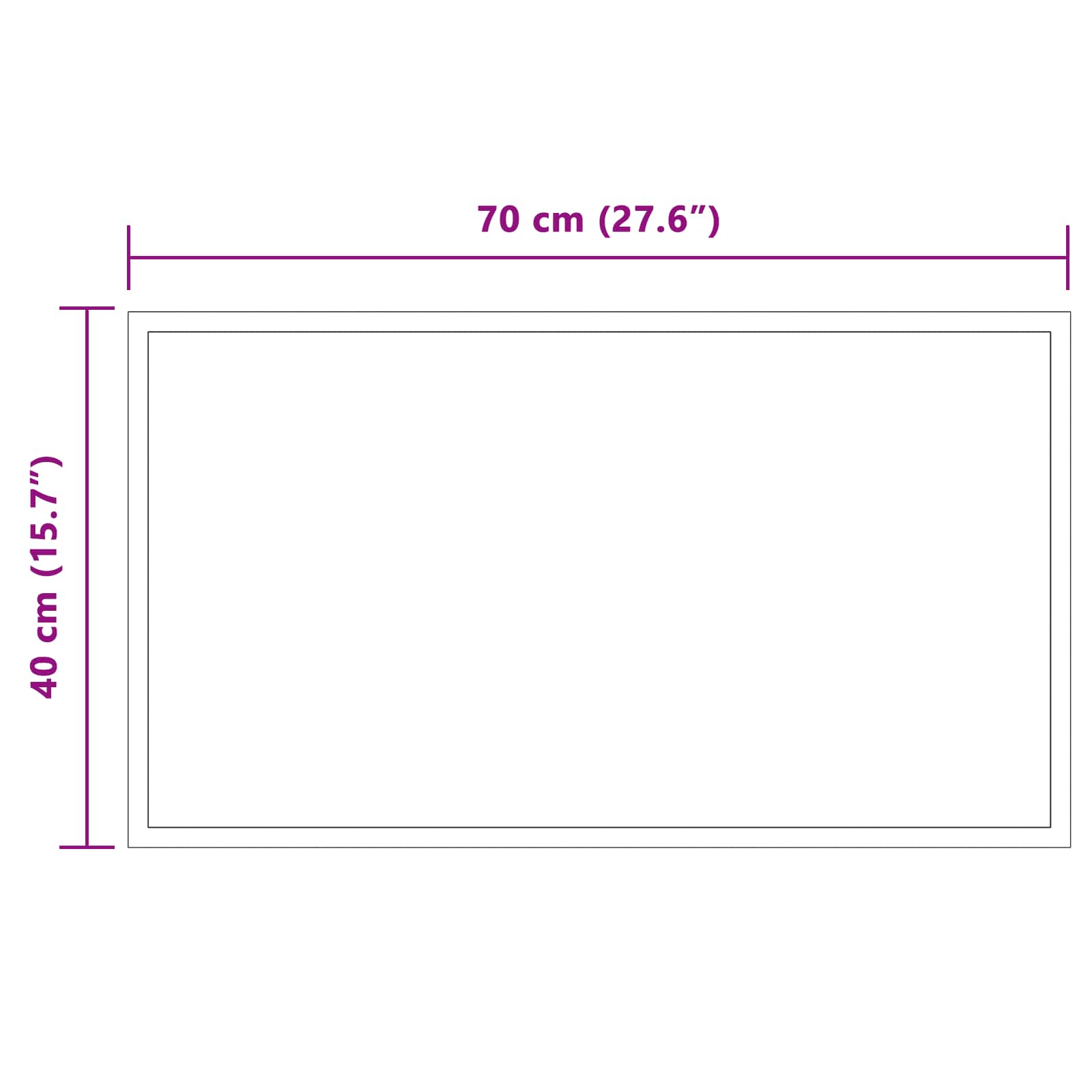 vidaXL LED Bathroom Mirror Transparent 70 x 40 cm Tempered Glass 5