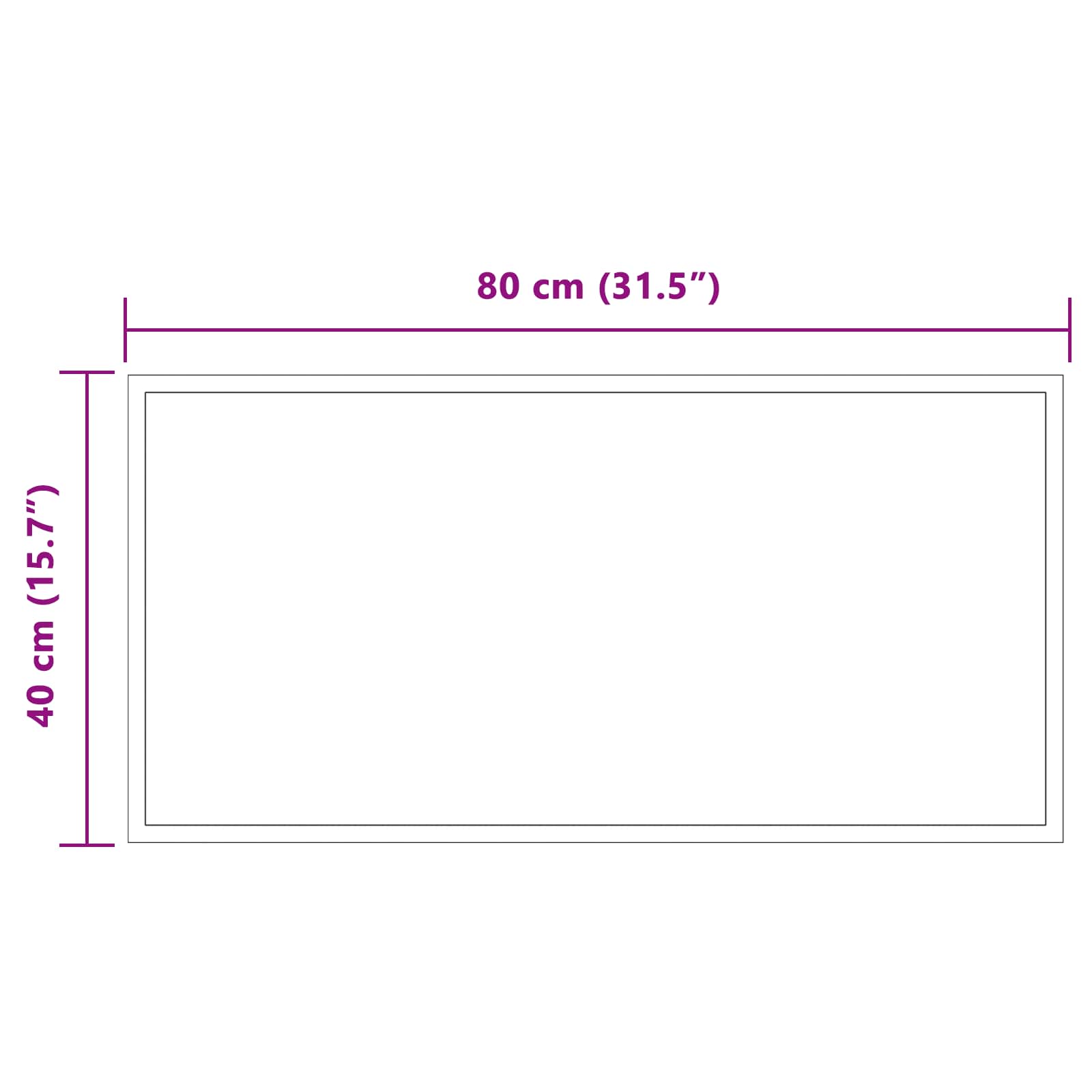 vidaXL LED Bathroom Mirror Transparent 80 x 40 cm Tempered Glass 5