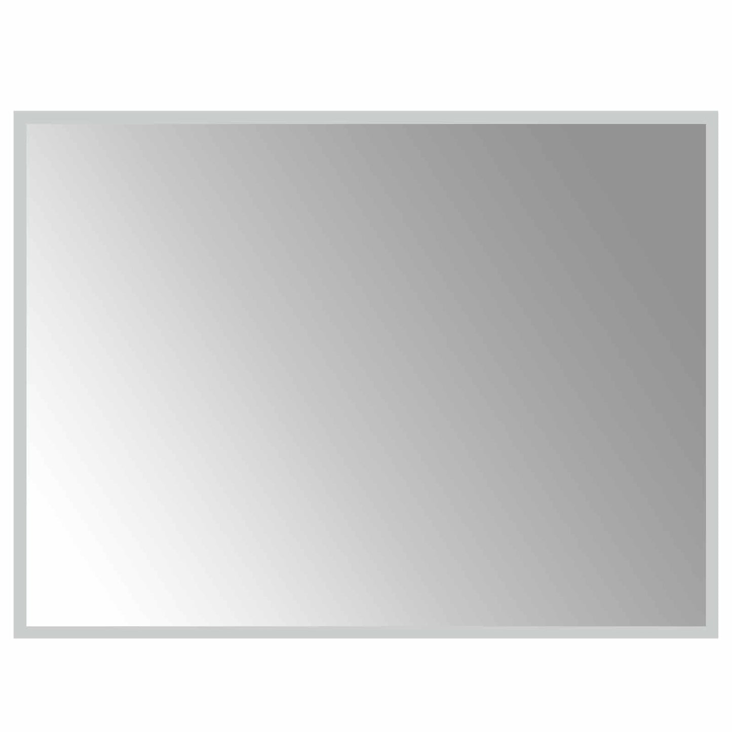 vidaXL LED Bathroom Mirror Transparent 80 x 60 cm Tempered Glass 2